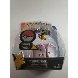 TOMY Pokemon Throw 'N' Pop Poke Ball with Collectible Cubone figure poke ball